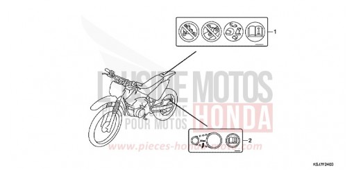 ETIQUETTE DE PRECAUTIONS CRF100FD de 2013